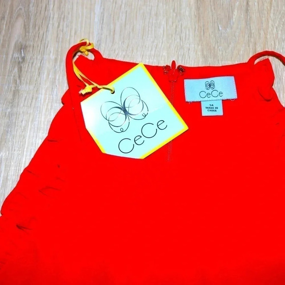 NWT CeCe orange jumpsuit size 14 - Picture 10 of 10